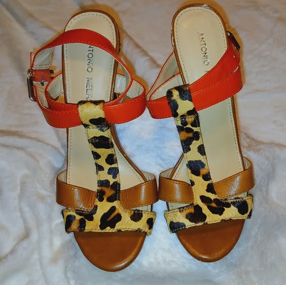 Antonio Melani Cheetah Size 7.5 Heels - Picture 2 of 6